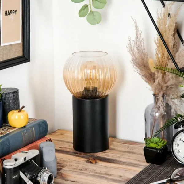 hofstein Koyoto Boule lumineuse, Lampe de bureau, Lampe à poser Ambre, Clair, 1 lumière* Lampes Modernes