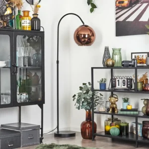 hofstein Koyoto Boule lumineuse, Lampadaire Cuivré, 1 lumière* Lampes En Verre