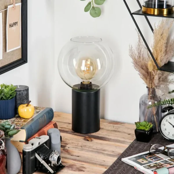 hofstein Koyoto Boule lumineuse, Lampe de bureau, Lampe à poser Clair, 1 lumière* Lampes En Verre