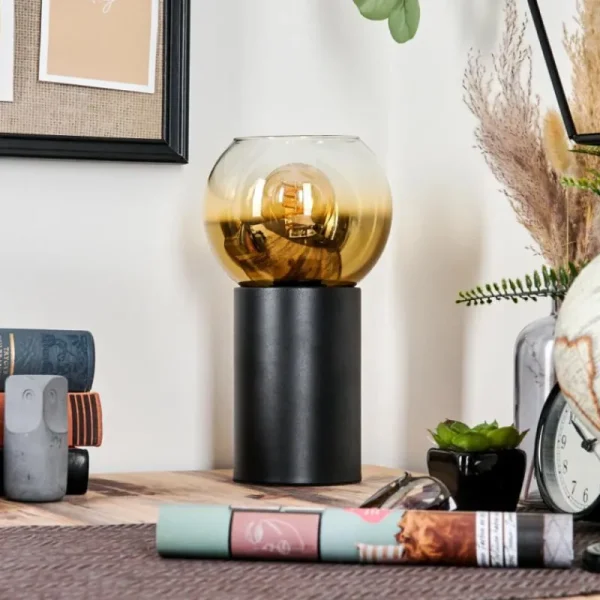hofstein Koyoto Boule lumineuse, Lampe de bureau, Lampe à poser Or, Clair, 1 lumière* Lampes En Verre