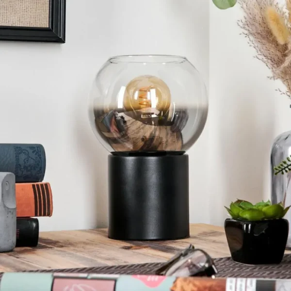 hofstein Koyoto Boule lumineuse, Lampe de bureau, Lampe à poser Clair, Fumé, 1 lumière* Lampes Modernes