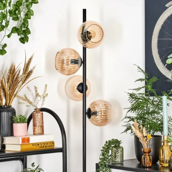 hofstein Koyoto Lampadaire 31 cm Ambre, 4 lumières* Lampes Modernes