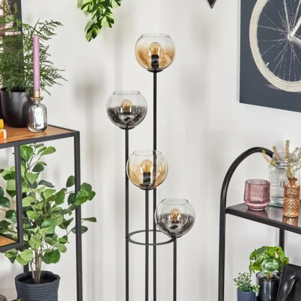 hofstein Koyoto Lampadaire 30 cm Ambre, Clair, Fumé, 4 lumières* Lampes Modernes