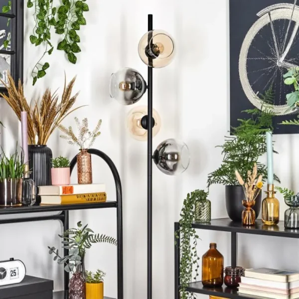 hofstein Koyoto Lampadaire 31 cm Ambre, Clair, Fumé, 4 lumières* Lampes Modernes