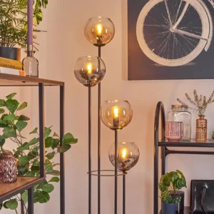 hofstein Koyoto Lampadaire 30 cm Ambre, Clair, Fumé, 4 lumières* Lampes Modernes