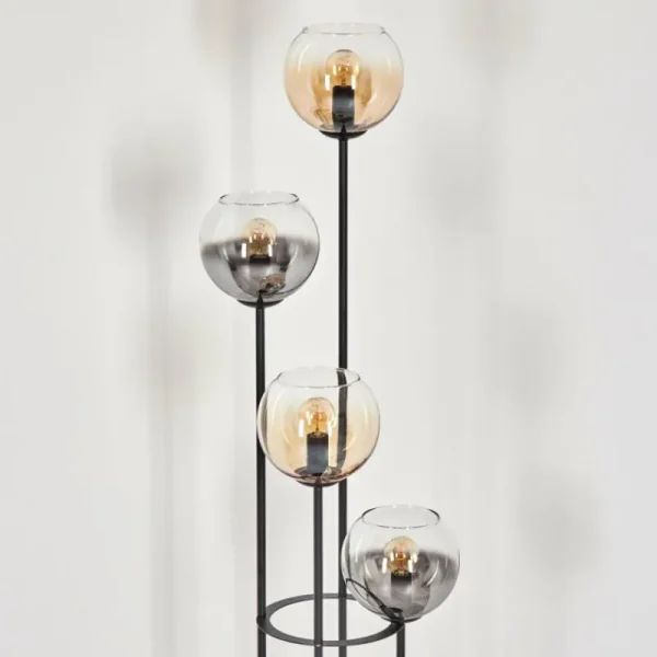 hofstein Koyoto Lampadaire 30 cm Ambre, Clair, Fumé, 4 lumières* Lampes Modernes