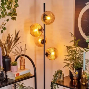hofstein Koyoto Lampadaire 31 cm Ambre, 4 lumières* Lampes Modernes