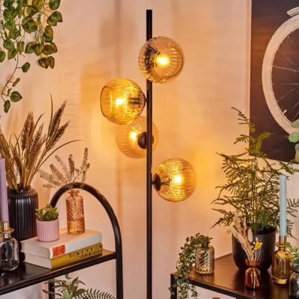 hofstein Koyoto Lampadaire 31 cm Ambre, 4 lumières* Lampes Modernes