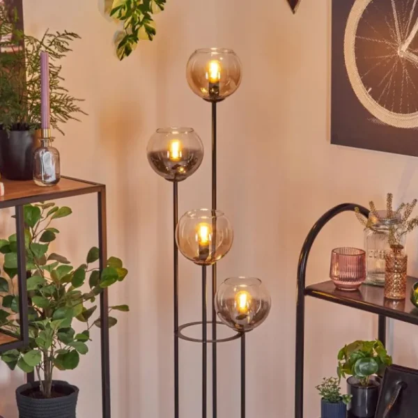 hofstein Koyoto Lampadaire 30 cm Ambre, Clair, Fumé, 4 lumières* Lampes Modernes