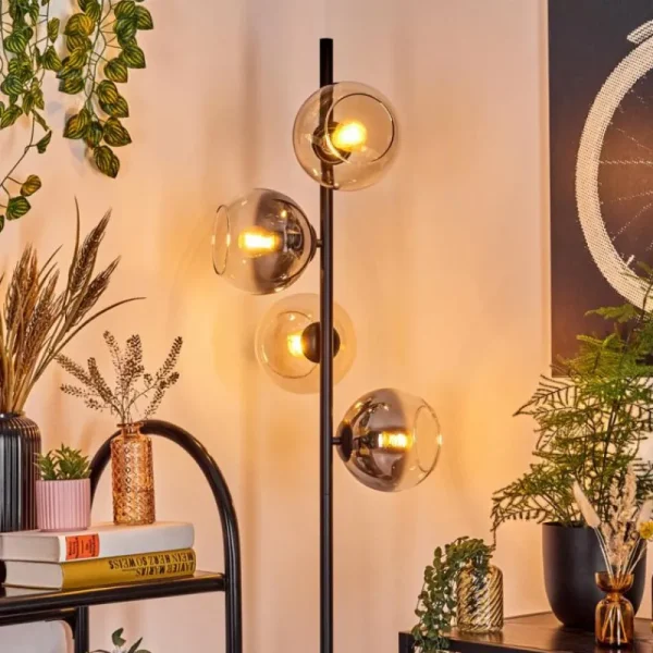 hofstein Koyoto Lampadaire 31 cm Ambre, Clair, Fumé, 4 lumières* Lampes Modernes