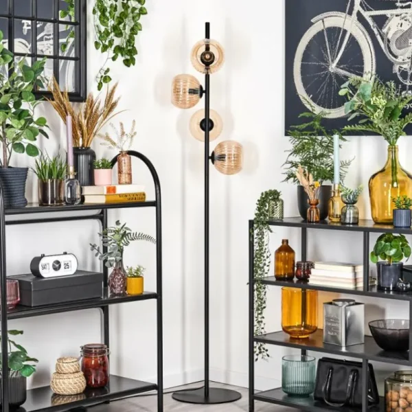 hofstein Koyoto Lampadaire 31 cm Ambre, 4 lumières* Lampes Modernes