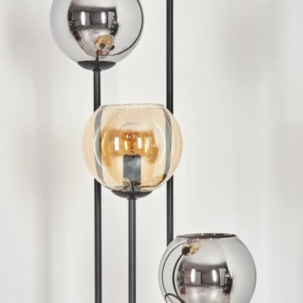 hofstein Koyoto Lampadaire 30 cm Bois clair, Noir, 4 lumières* Lampes Modernes