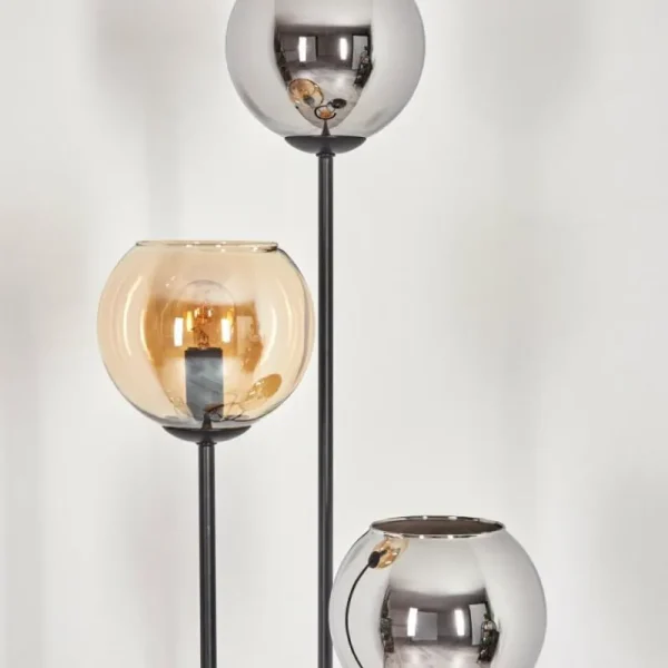 hofstein Koyoto Lampadaire 30 cm Bois clair, Noir, 3 lumières* Lampes Modernes