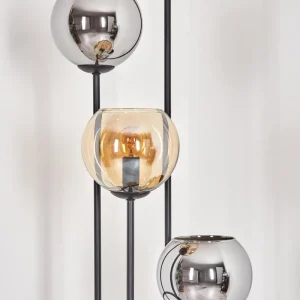 hofstein Koyoto Lampadaire 30 cm Bois foncé, Noir, 4 lumières* Lampes Modernes