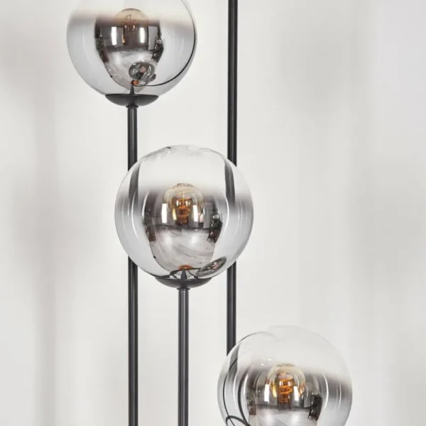 hofstein Koyoto Lampadaire 25 cm Bois clair, Noir, 4 lumières* Lampes Modernes