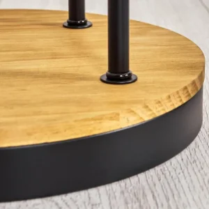hofstein Koyoto Lampadaire 30 cm Bois foncé, Noir, 4 lumières* Lampes Modernes