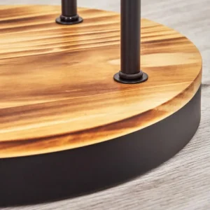 hofstein Koyoto Lampadaire 30 cm Bois clair, Noir, 4 lumières* Lampes Modernes