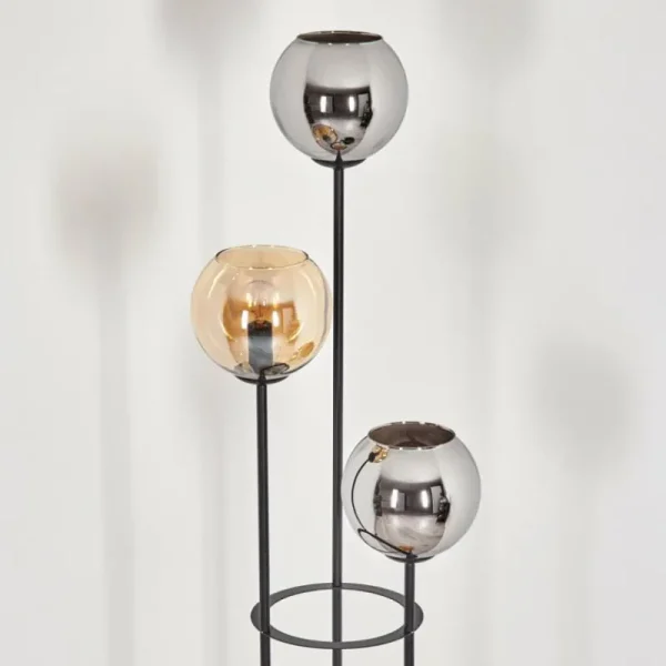 hofstein Koyoto Lampadaire 30 cm Bois clair, Noir, 3 lumières* Lampes Modernes