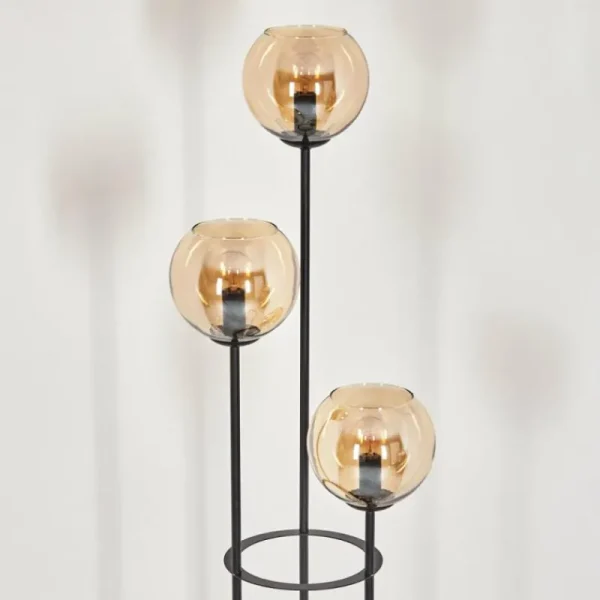 hofstein Koyoto Lampadaire 25 cm Bois clair, Noir, 3 lumières* Lampes Modernes
