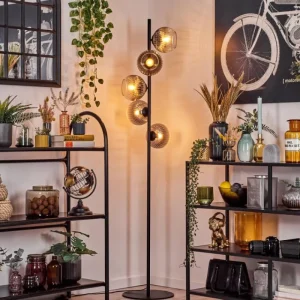 hofstein Koyoto Lampadaire 33 cm Clair, Fumé, 5 lumières* Lampes Modernes