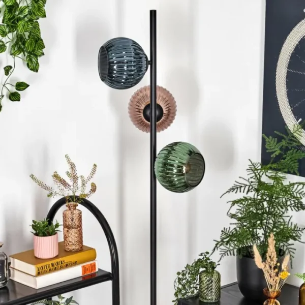 hofstein Koyoto Lampadaire Bleu, Vert, Cuivré, 3 lumières* Lampes Modernes