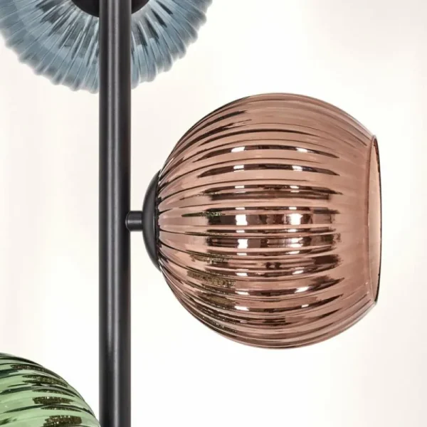 hofstein Koyoto Lampadaire Bleu, Vert, Cuivré, 3 lumières* Lampes Modernes