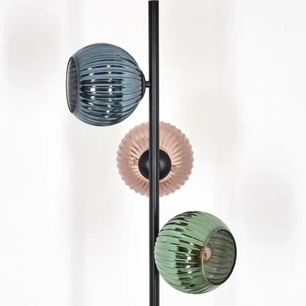 hofstein Koyoto Lampadaire Bleu, Vert, Cuivré, 3 lumières* Lampes Modernes