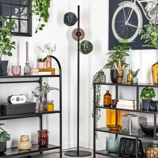 hofstein Koyoto Lampadaire Bleu, Vert, Cuivré, 3 lumières* Lampes Modernes