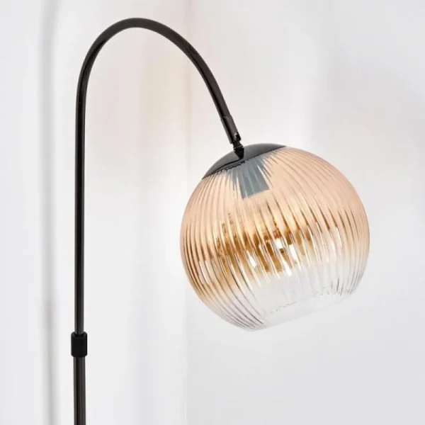 hofstein Koyoto Lampadaire Chrome, Noir, 1 lumière* Lampes Modernes