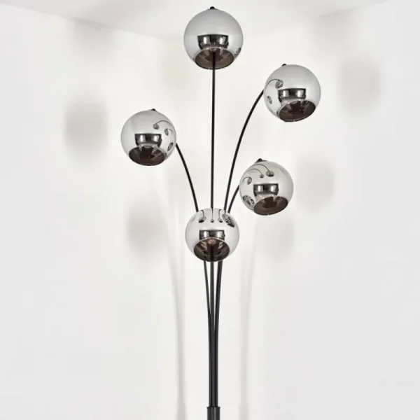 hofstein Koyoto Lampadaire Chrome, 5 lumières* Lampes En Verre