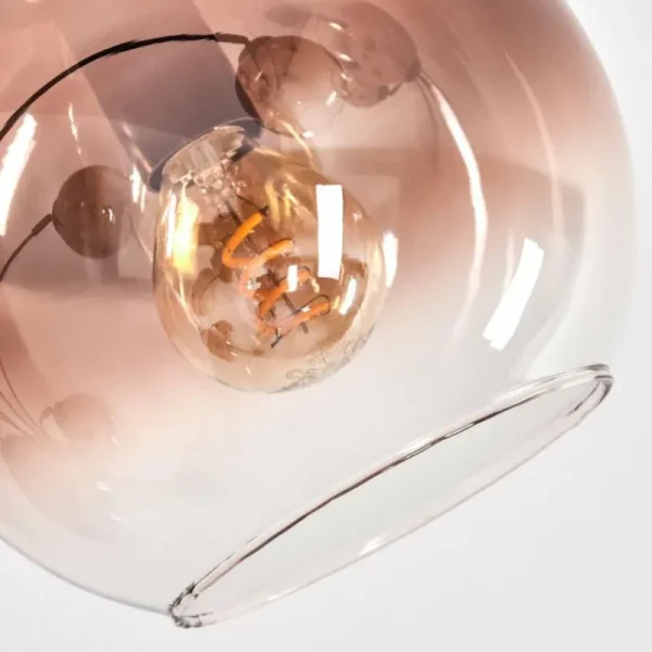 hofstein Koyoto Lampadaire Clair, Cuivré, 5 lumières* Lampes En Verre