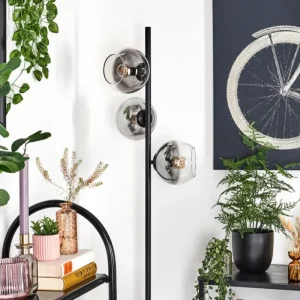 hofstein Koyoto Lampadaire Clair, Fumé, 3 lumières* Lampes Modernes