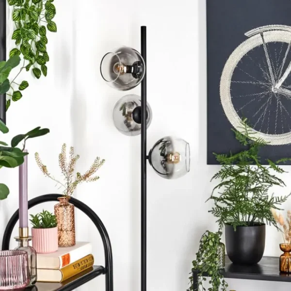hofstein Koyoto Lampadaire Clair, Fumé, 3 lumières* Lampes Modernes
