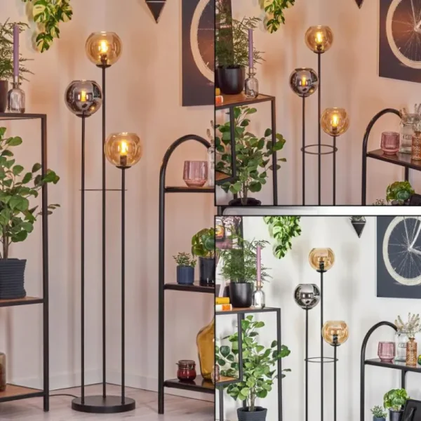 hofstein Koyoto Lampadaire Noir, 3 lumières* Lampes Modernes