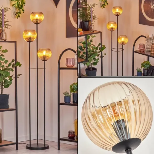 hofstein Koyoto Lampadaire Noir, 3 lumières* Lampes Modernes