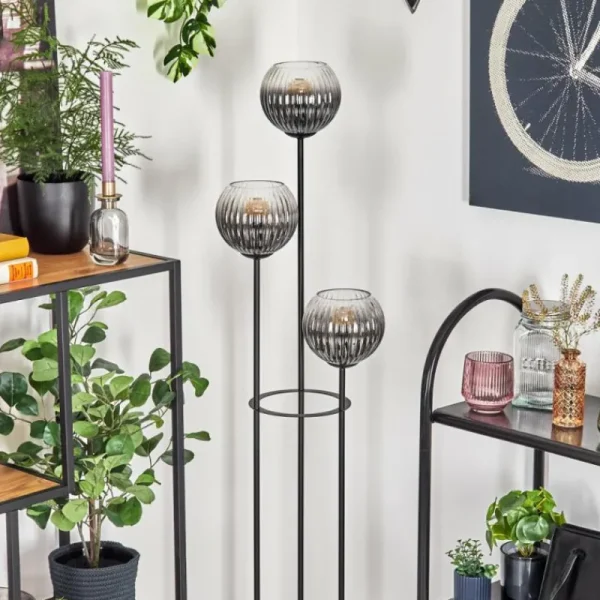 hofstein Koyoto Lampadaire Noir, 3 lumières* Lampes Modernes