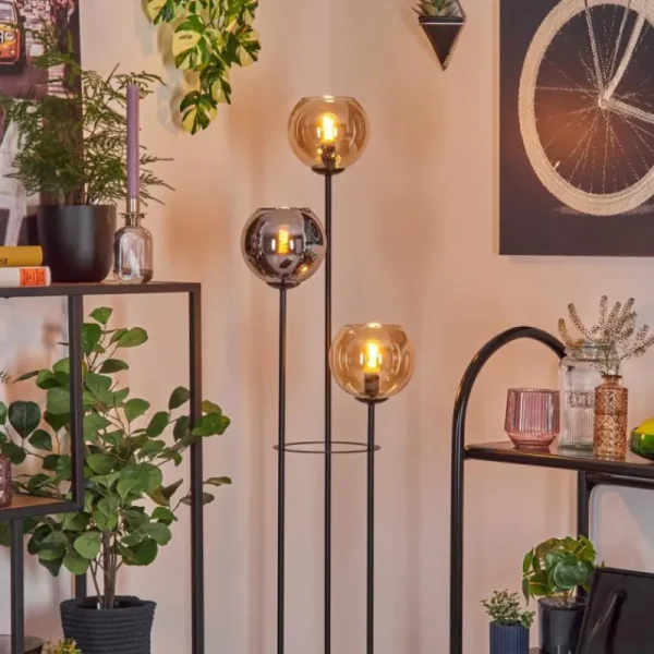 hofstein Koyoto Lampadaire Noir, 3 lumières* Lampes Modernes