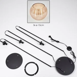 hofstein Koyoto Lampadaire Noir, 3 lumières* Lampes Modernes
