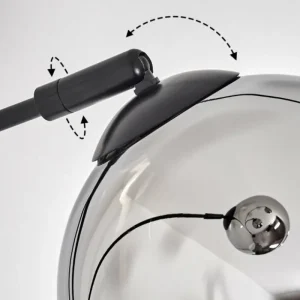 hofstein Koyoto Lampadaire Noir, 3 lumières* Lampes En Verre