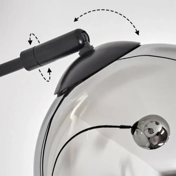 hofstein Koyoto Lampadaire Noir, 3 lumières* Lampes En Verre