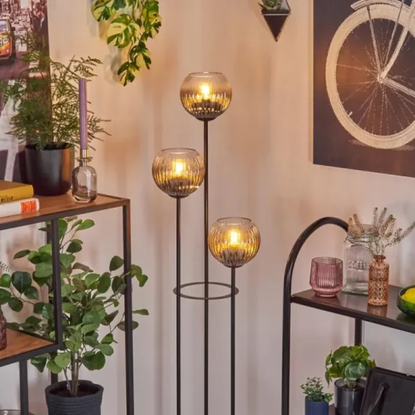 hofstein Koyoto Lampadaire Noir, 3 lumières* Lampes Modernes