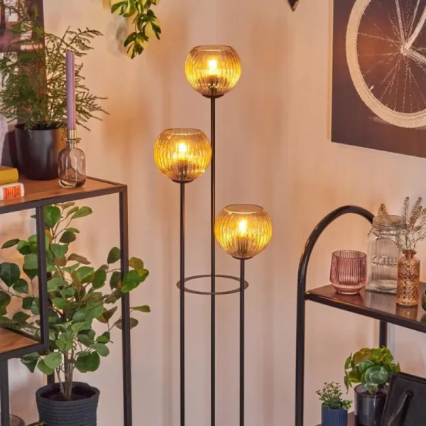 hofstein Koyoto Lampadaire Noir, 3 lumières* Lampes Modernes