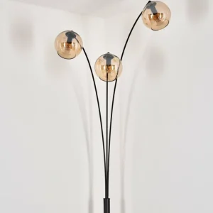 hofstein Koyoto Lampadaire Noir, 3 lumières* Lampes En Verre