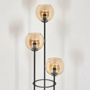 hofstein Koyoto Lampadaire Noir, 3 lumières* Lampes En Verre