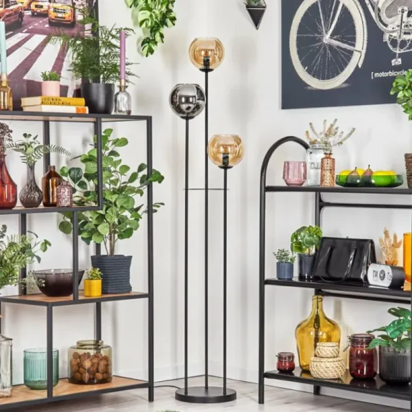 hofstein Koyoto Lampadaire Noir, 3 lumières* Lampes Modernes