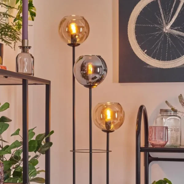 hofstein Koyoto Lampadaire Noir, 3 lumières* Lampes Modernes