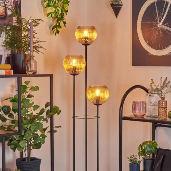 hofstein Koyoto Lampadaire Noir, 3 lumières* Lampes Modernes