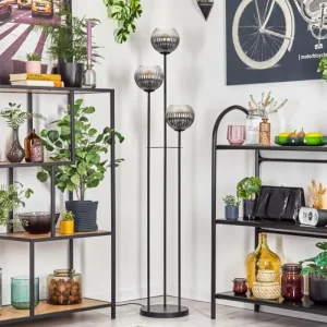 hofstein Koyoto Lampadaire Noir, 3 lumières* Lampes Modernes