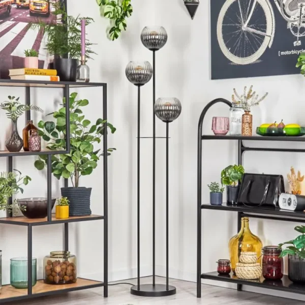 hofstein Koyoto Lampadaire Noir, 3 lumières* Lampes Modernes