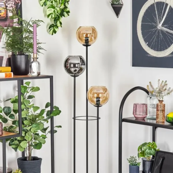 hofstein Koyoto Lampadaire Noir, 3 lumières* Lampes Modernes